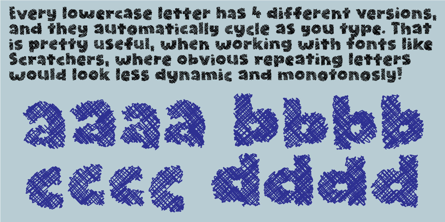 Пример шрифта Scratchers Italic